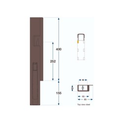 Kinnegrip K5-400 front hinge / left