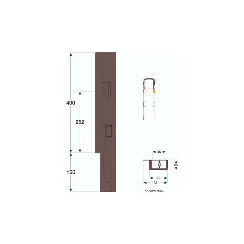 Kinnegrip K5-400 / right front hinge