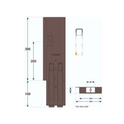 Rear pillar KG K5-400 / left / wide