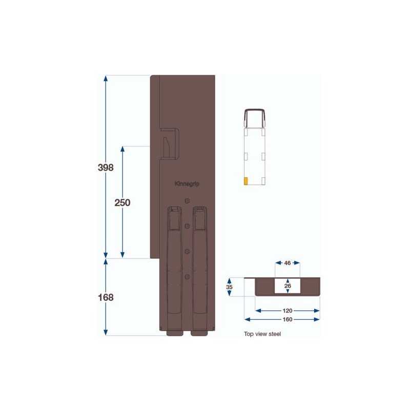 Rear pillar KG K5-400 / left / wide
