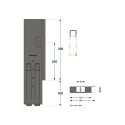 Задняя стойка KG K5-400 / правая / широкая