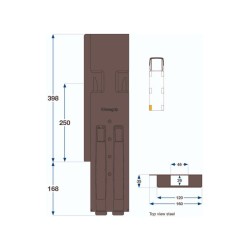 Rear pillar KG K5-400/2 / left / wide
