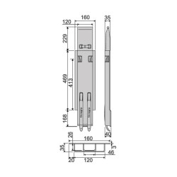 Side rail Kinnegrip K5-600 extension