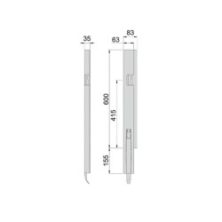 Kinnegrip K5-600 / left front hinge