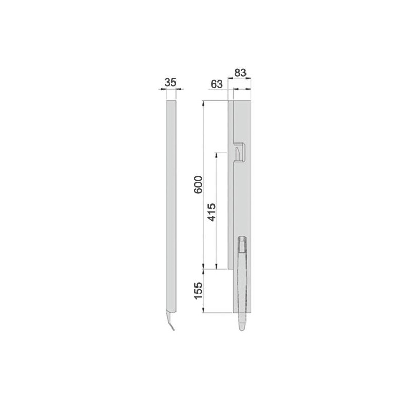 Kinnegrip K5-600 / right front hinge