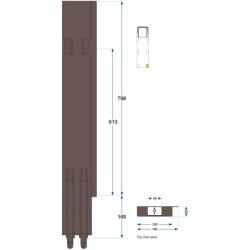 Rear pillar KG K5-800 / right