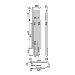 Lateral collar Kinnegrip K5-800 extension