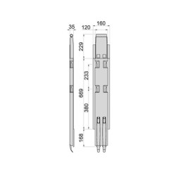 Kinnegrip K5-800/2 exte side bracket