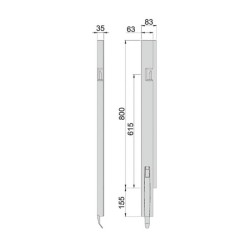 Kinnegrip K5-800 / left front axle