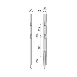 Front stem Kinneg K5-800/2 / left