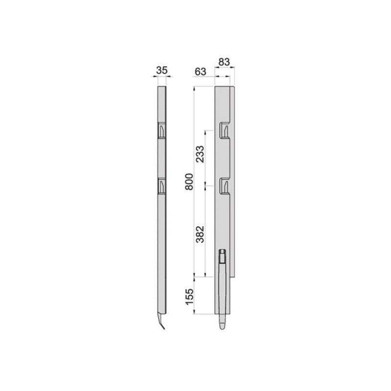 Front stem Kinneg K5-800/2 / left