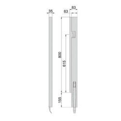 Kinnegrip K5-800 / right front hinge
