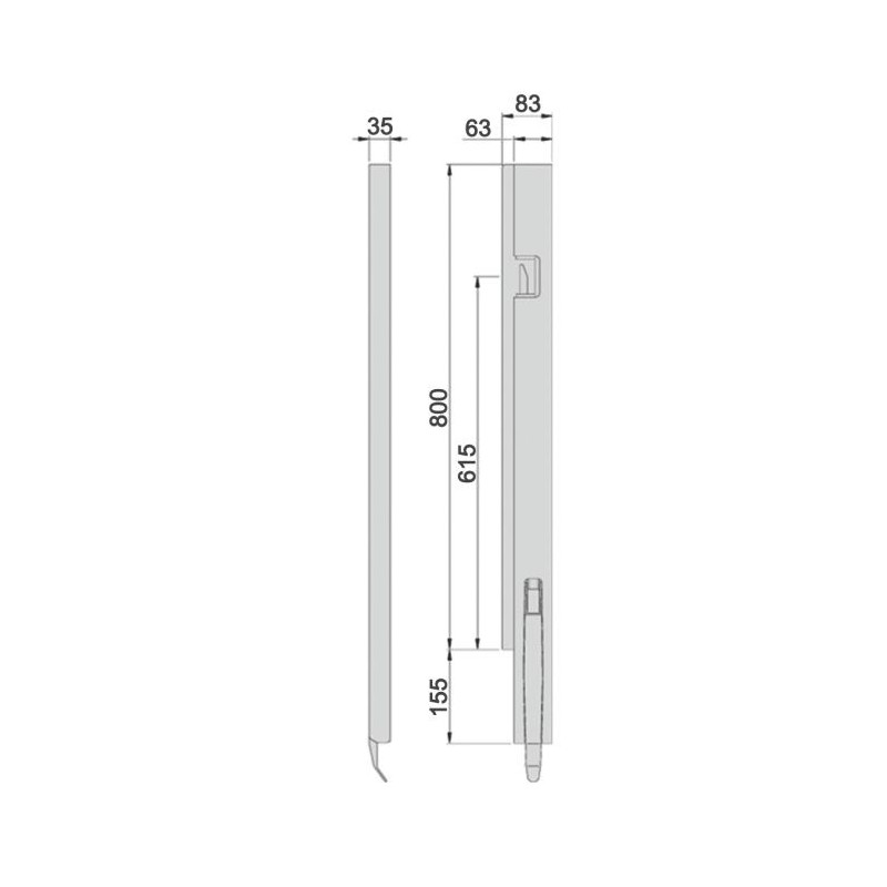 Kinnegrip K5-800 / right front hinge