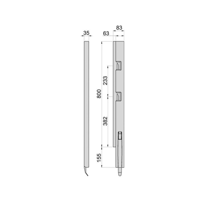 Front hinge Kinneg K5-800/2/right