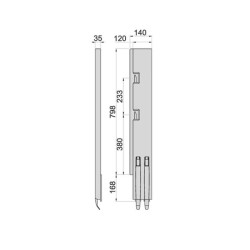 Rear pillar KG K5-800/2 / left / wide