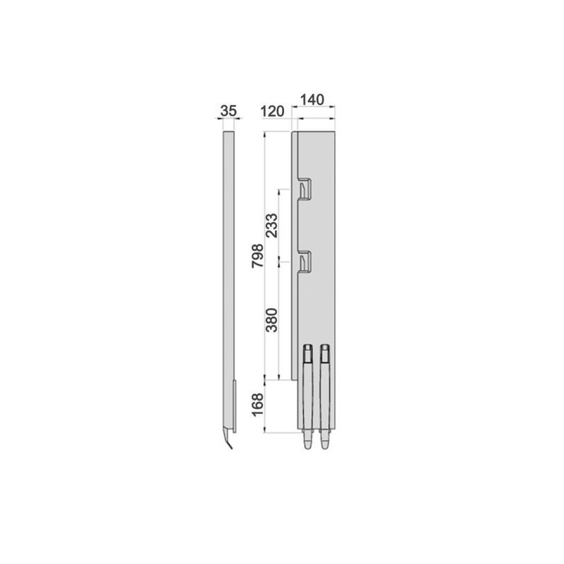 Rear pillar KG K5-800/2 / left / wide