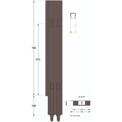 Rear pillar KG K5-800 / left