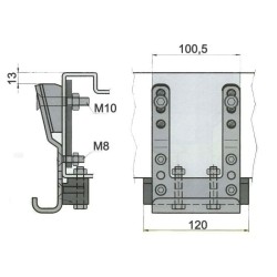 Lateral thigh holder K20 / with bolt fastening