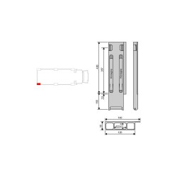 Rear pillar Kinne K20 alu 400 / better