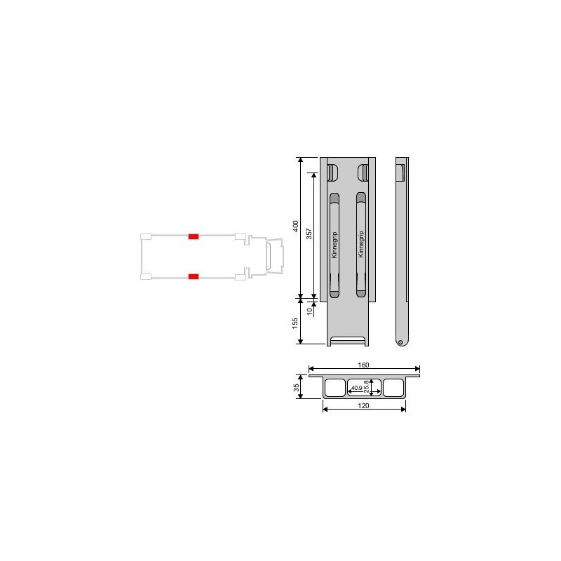Kinne K20 alu 400 side plate