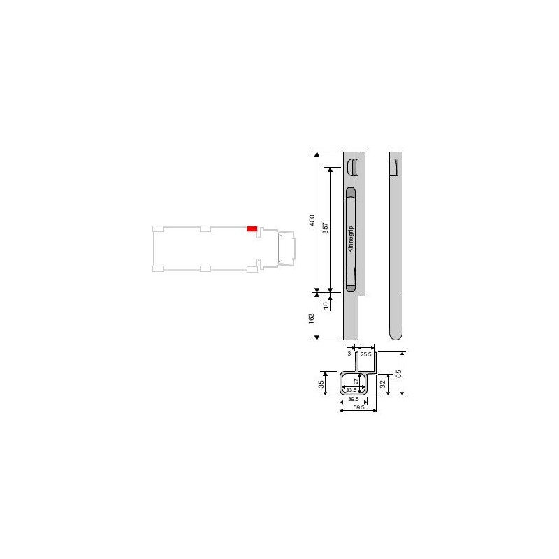 Kinne K20 alu 400/left front comb