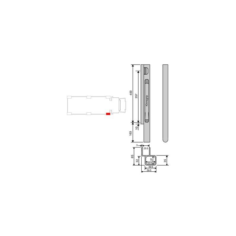 Kinne K20 alu 400 / right front comb