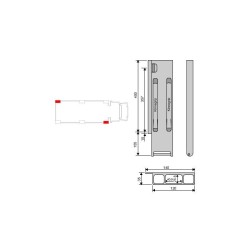 Rear pillar Kinne K20 alu 400 / left / TT