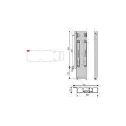 Rear pillar Kinne K20 alu 400 / left
