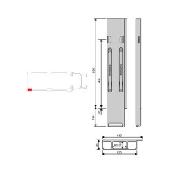 Rear pillar Kinne K20 alu 600 / better