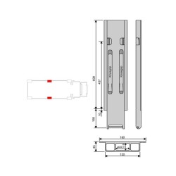 Kinne K20 alu 600 side plate