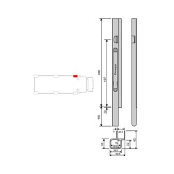 Chine K20 alu 600 / left side