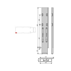 Rear pillar Kinne K20 alu 800/2 / better