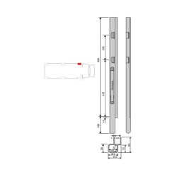 Front pillar Kinne K20alu 800/2 / left