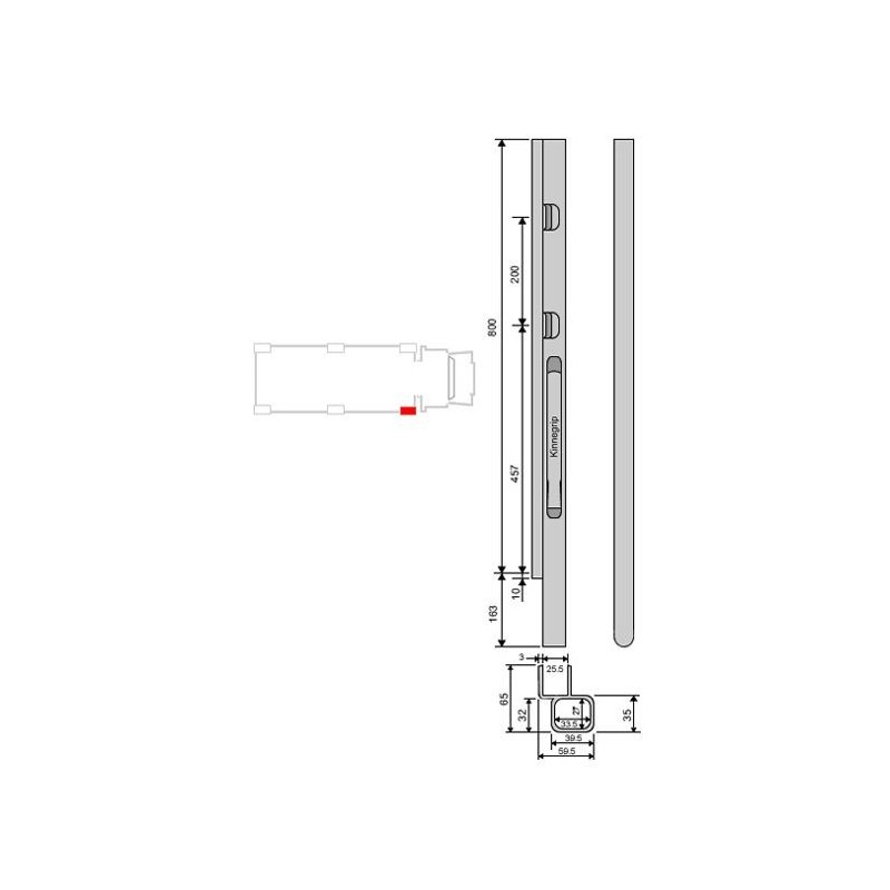 Front comb Kinne K20alu 800/2 / better