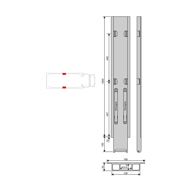 Kinne K20 alu 1000 side plate