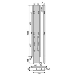 Боковой лонжерон Kinne K20 alu 1000 vl