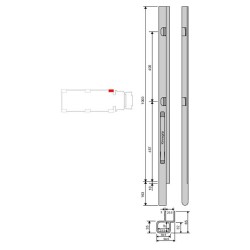 Front pillar Kinne K20 alu 1000/left
