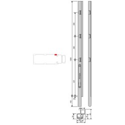 Front pillar Kinne K20 alu 1200/left