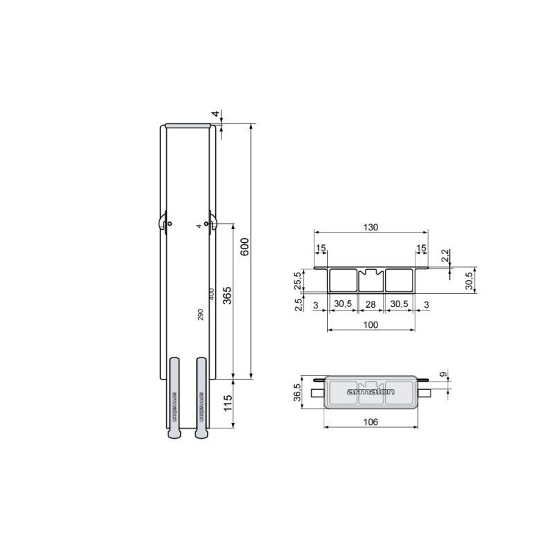 Armaton 4000 XF side 600mm