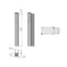 T50 profile 300 mm end piece / left