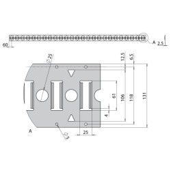 HD flat path 3008 / 3 m / horizontal