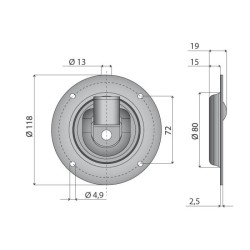 Round fixing ring D-80
