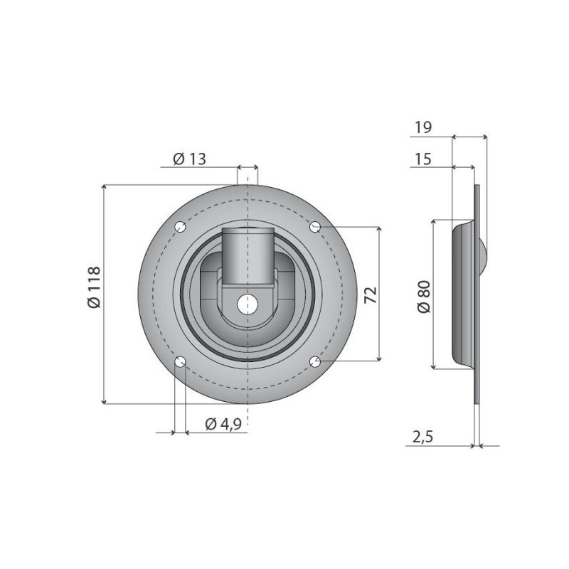 Round fixing ring D-80 Round fixing ring D-80