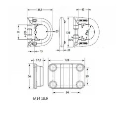 Barge ring 13 t with bolts