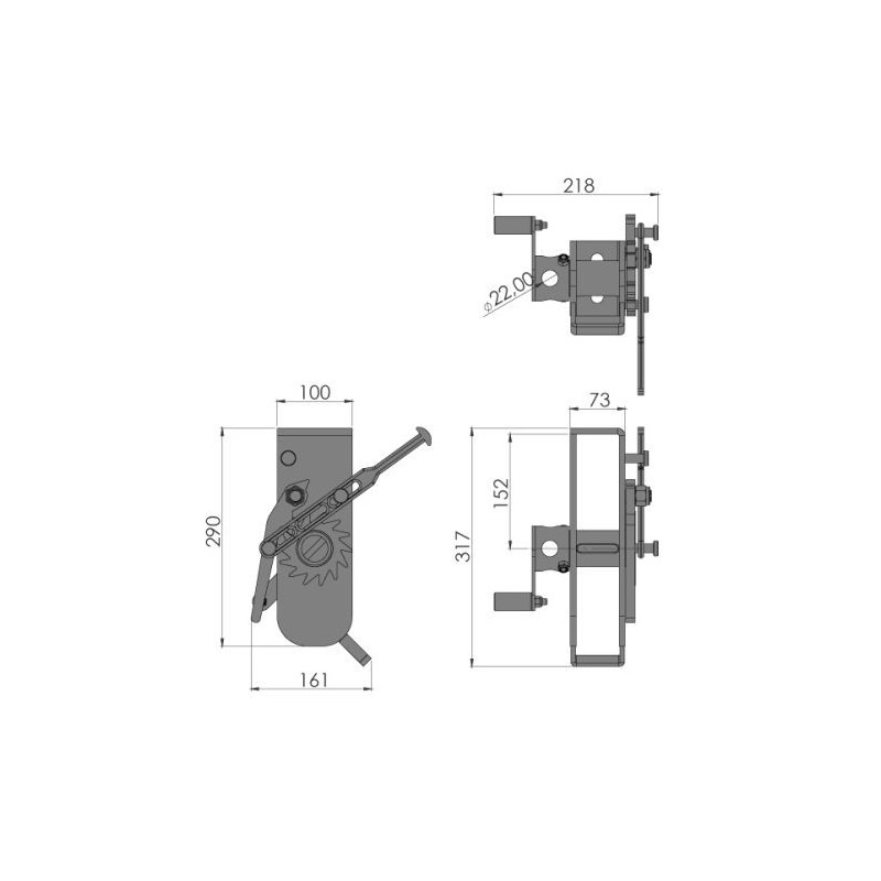 Winch 15055-K / galvanised