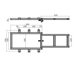 Redel 650 x 350 mm