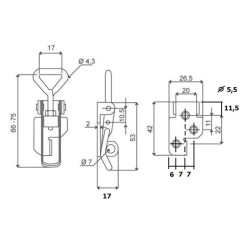 Adjustable fixing 91 ss