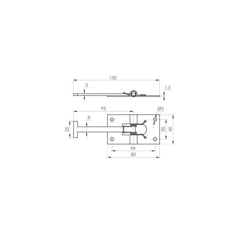 Door holder L92 SS Door holder L92 SS