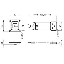 P / L Door holder PU-L123 SS