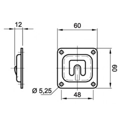 P/L PU door lock counter plate